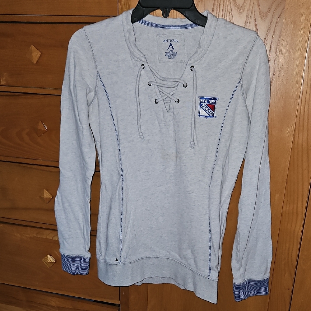 Gray Aéropostale Lace-Up,NY Rangers,  Sweatshirt